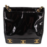 CHANEL PATENT TIMELESS TOTES BLACK