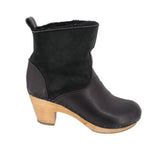NO. 6 5" PULL ON SHEARLING CLOG BOOTS BLACK 37 EU | 7 US