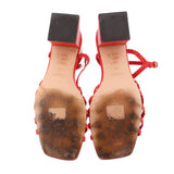 J CREW HEELED SANDALS RED 10 US