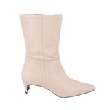 STAUD LEATHER BOOTS CREAM 39.5 EU | 8.5 US