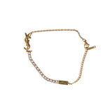 SAINT LAURENT CASSANDRE CHARM BRACELETS GOLD