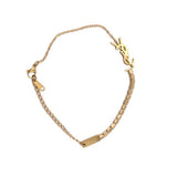 SAINT LAURENT CASSANDRE CHARM BRACELETS GOLD