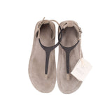 BRUNELLO CUCINELLI SUEDE SANDALS GRAY 37.5 EU | 7.5 US