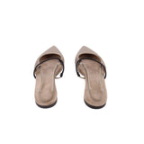 BRUNELLO CUCINELLI LEATHER SANDALS GRAY 38 EU | 7.5 US