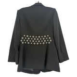 CINQ A SEPT ONE BUTTON BLAZERS BLACK M