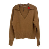 REFORMATION V NECK SWEATERS CAMEL L