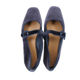 J CREW VELVET MARY JANE FLATS NAVY 11 US