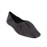VINCE KALI GATHERED LEATHER FLATS BLACK 41 EU | 11 US