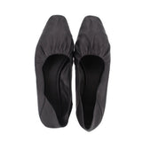 VINCE KALI GATHERED LEATHER FLATS BLACK 41 EU | 11 US