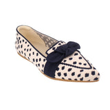 VIVAIA MICHELLE 2.0 POINTED TOE LOAFERS WHITE/NAVY 39.5 EU | 9 US