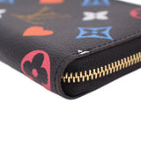 LOUIS VUITTON GAME ON ZIPPY COIN PURSE WALLETS MONOGRAM/BLACK