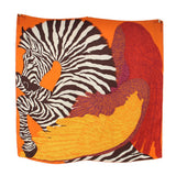 HERMES ZEBRA PEGASUS SCARVES ORANGE