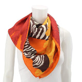 HERMES ZEBRA PEGASUS SCARVES ORANGE