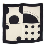 YVES SAINT LAURENT POLKA DOT SCARVES BLACK