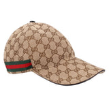 GUCCI GG COTTON BASEBALL HATS TAN M
