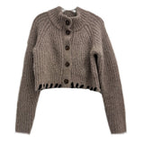 DH CHUNKY CARDIGANS TAUPE XS