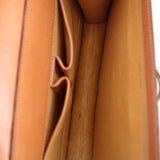 CELINE FLAP VINTAGE HANDLE BAG BROWN