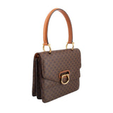 CELINE FLAP VINTAGE HANDLE BAG BROWN