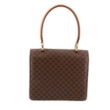 CELINE FLAP VINTAGE HANDLE BAG BROWN