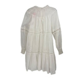MICHAEL KORS LONG SLEEVE DRESSES WHITE XS