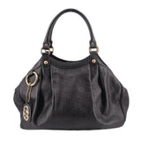 GUCCI GUCCISSIMA SUKEY HANDLE BAG BLACK
