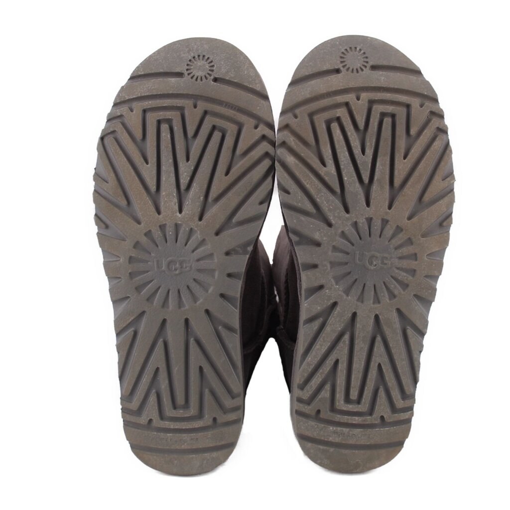 UGG gray boot outsoles with grippy textured tread