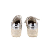 TORY BURCH METALLIC SNEAKERS SILVER 7.5 US