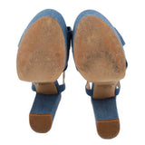 MARC FISHER DENIM PLATFORM SANDALS BLUE 8 US