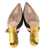 GUCCI SYLVIE POINTED TOE MULE HEELS BLACK 40 EU | 9.5 US