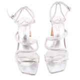 ANTONIO MELANI SPARKLE HEELS SILVER 8 US