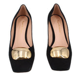 RUPERT SANDERSON SUEDE HEELS BLACK 40.5 EU / 9.5 US