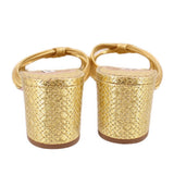 AQUAZZURA CLUB 50 HEELED SANDALS GOLD 40 EU | 9.5 US