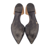 TORY BURCH VIV TWO TONE D'ORSAY FLATS BLACK 9 US