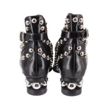 JEFFREY CAMPBELL RYLANCE SILVER STUDDED LEATHER BOOTIES BLACK 9 US