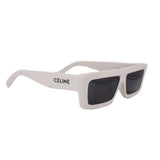CELINE CL40214U RECTANGLE FRAME SUNGLASSES WHITE