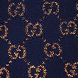 GUCCI WOOL GG METALLIC SHIMMER SCARVES NAVY