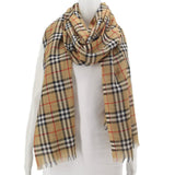 BURBERRY GRAY GAUZE SCARVES TAN
