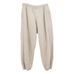 LULULEMON tan sweat jogger pants, full length with elastic cuffs
