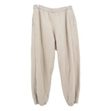 LULULEMON tan sweat jogger pants, full length with elastic cuffs