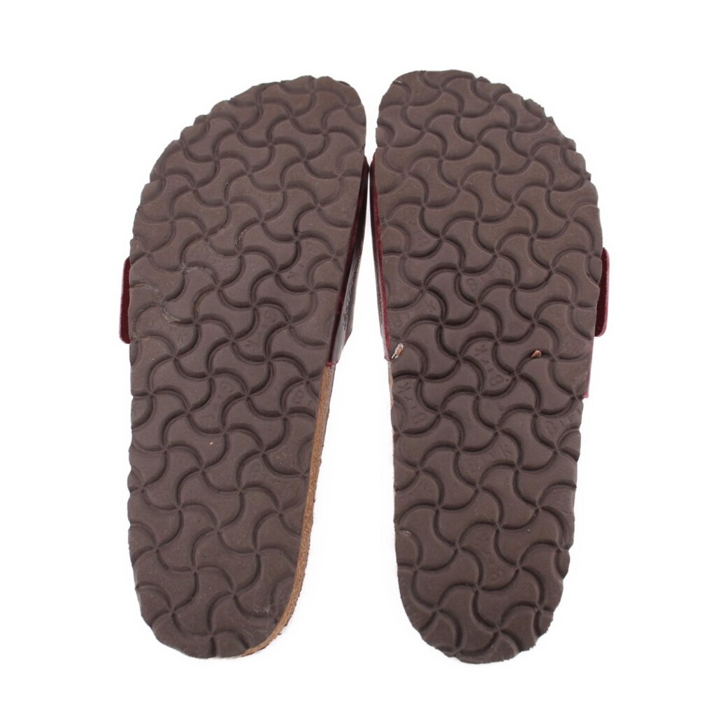 Brown leather sandals outsole bottoms with textured pattern, EU 41