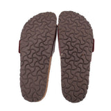 Brown leather sandals outsole bottoms with textured pattern, EU 41