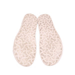 BIRKENSTOCK leather sneakers outsole view, textured tread on white rubber