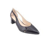 COLE HAAN CAIA POINTED TOE LEATHER HEELS BLACK 9 US