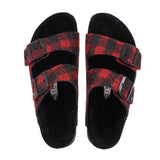 BIRKENSTOCK PLAID SANDALS RED 8 US