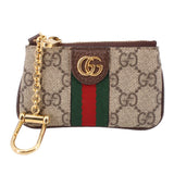 GUCCI OPHIDIA ZIP KEY POUCHES TAN