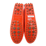 TORY BURCH PATENT FLATS ORANGE 10.5 US