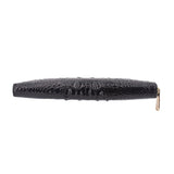 Brahmin Skyler Melbourne clutch wallet, slim black embossed leather profile