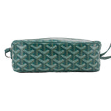 GOYARD green mini crossbody bag with patterned exterior and zip closure