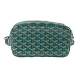 GOYARD green patterned crossbody bag with top zipper and side handles