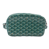 GOYARD green patterned crossbody bag with top zipper and side handles